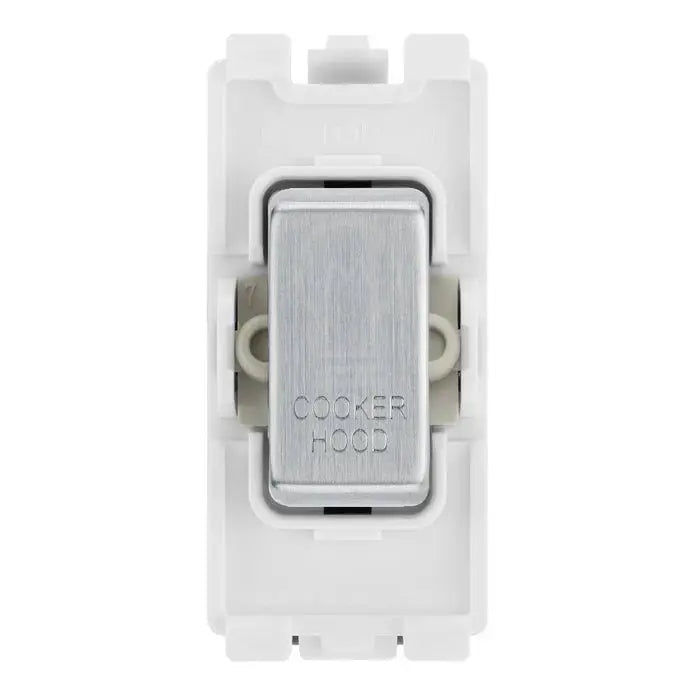 BG RRCHBS Brushed Steel 20 Amp Double Pole Appliance Grid Switch Labelled Cooker Hood BG Nexus