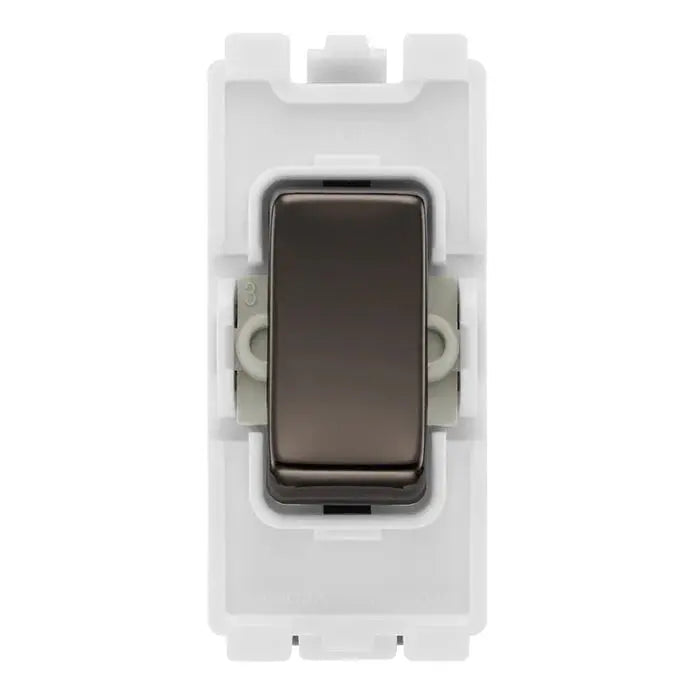 BG RBN12 Black Nickel 2 Way Single Pole Light Switch 20 Amp Grid Switch BG Nexus