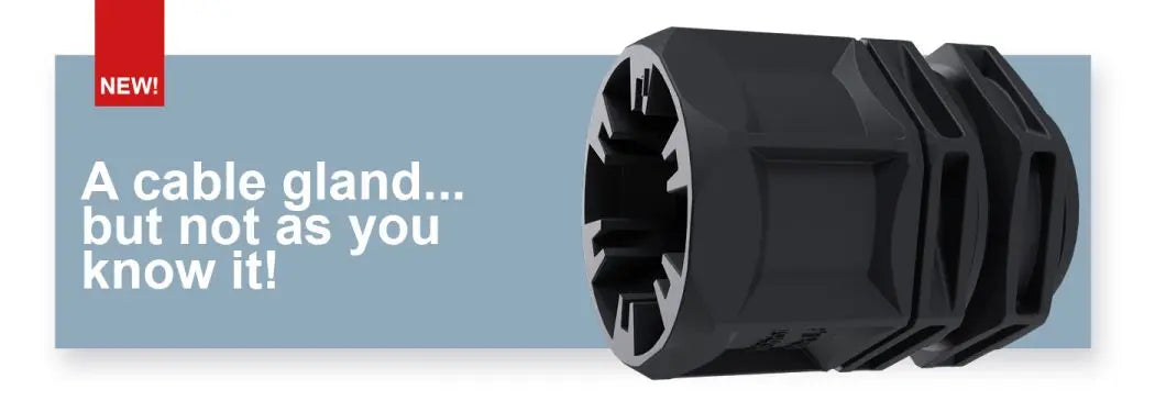 Wiska Trishot 20mm Gland & Locknut Black Pack of 10 Wiska