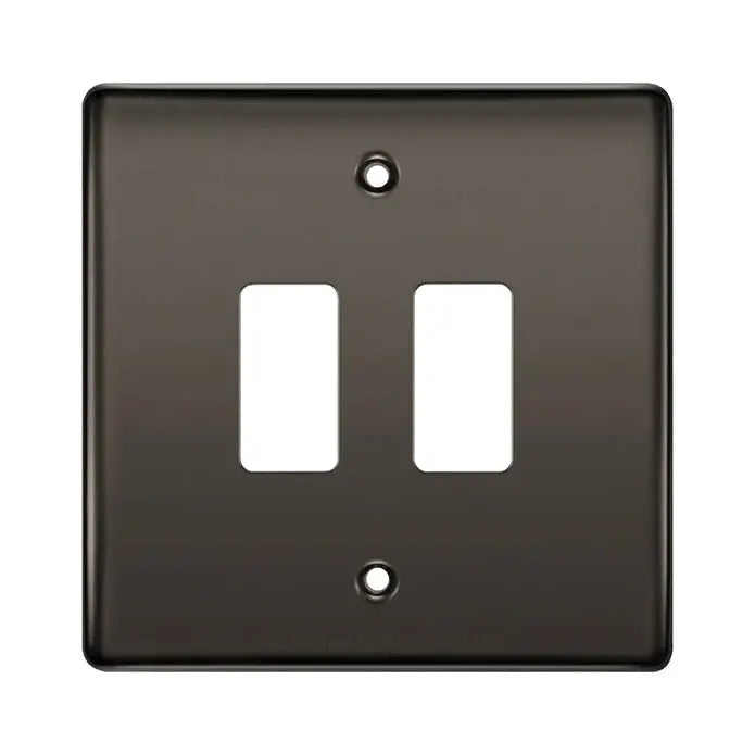 BG RNBN2 Black Nickel 2 Gang Front Cover Plate BG Nexus