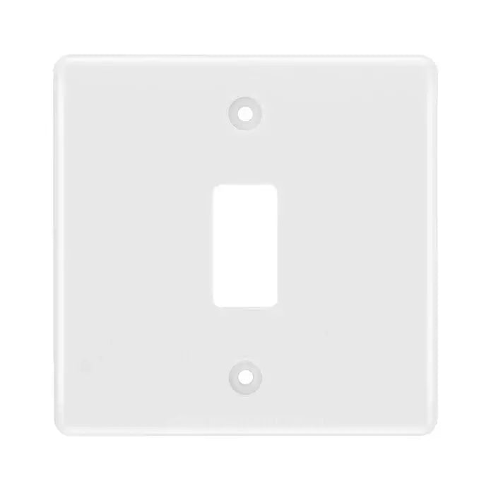 BG R81 White 1 Gang Front Cover Plate BG Nexus
