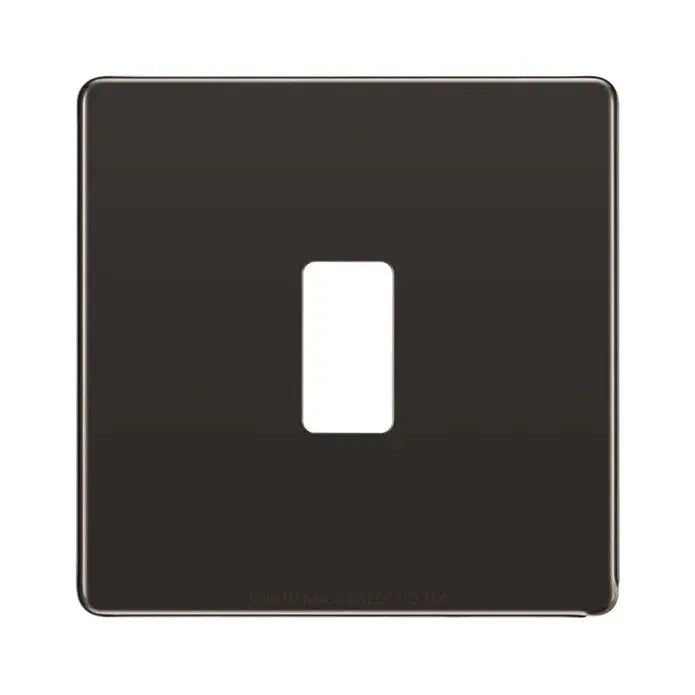 BG RFBN1 Screwless Black Nickel 1 Gang Front Cover Plate BG Nexus