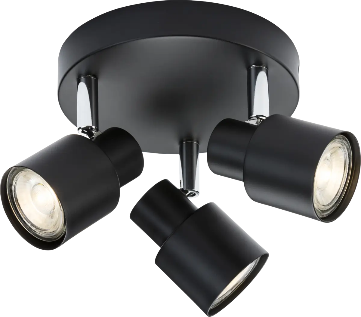 Knightsbridge GU10 Triple Ceiling Spotlight CSP2MB – Matt Black Knightsbridge
