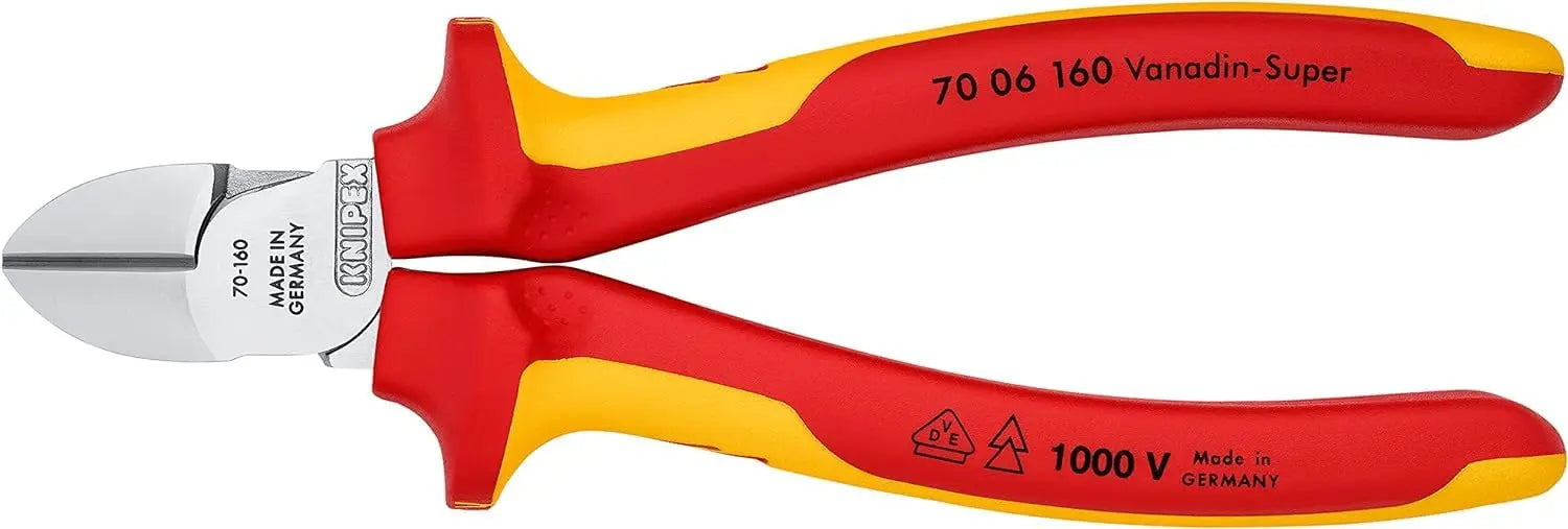 Knipex 70 06 160 Insulated VDE Diagonal Cutters With Multi-Component Grips 160mm Knipex