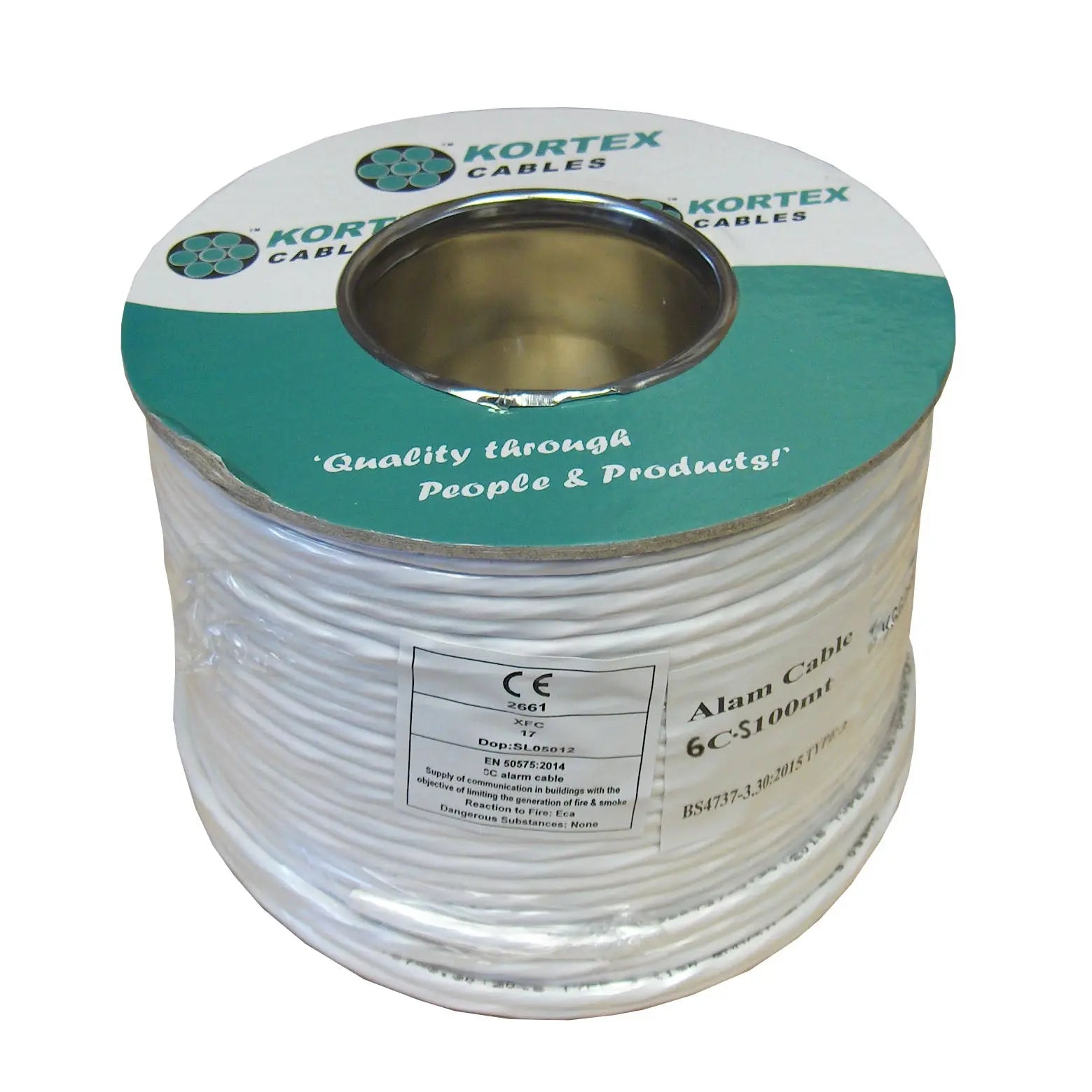 6 Core Alarm Cable Security Wire PVC White 100m Kinetic