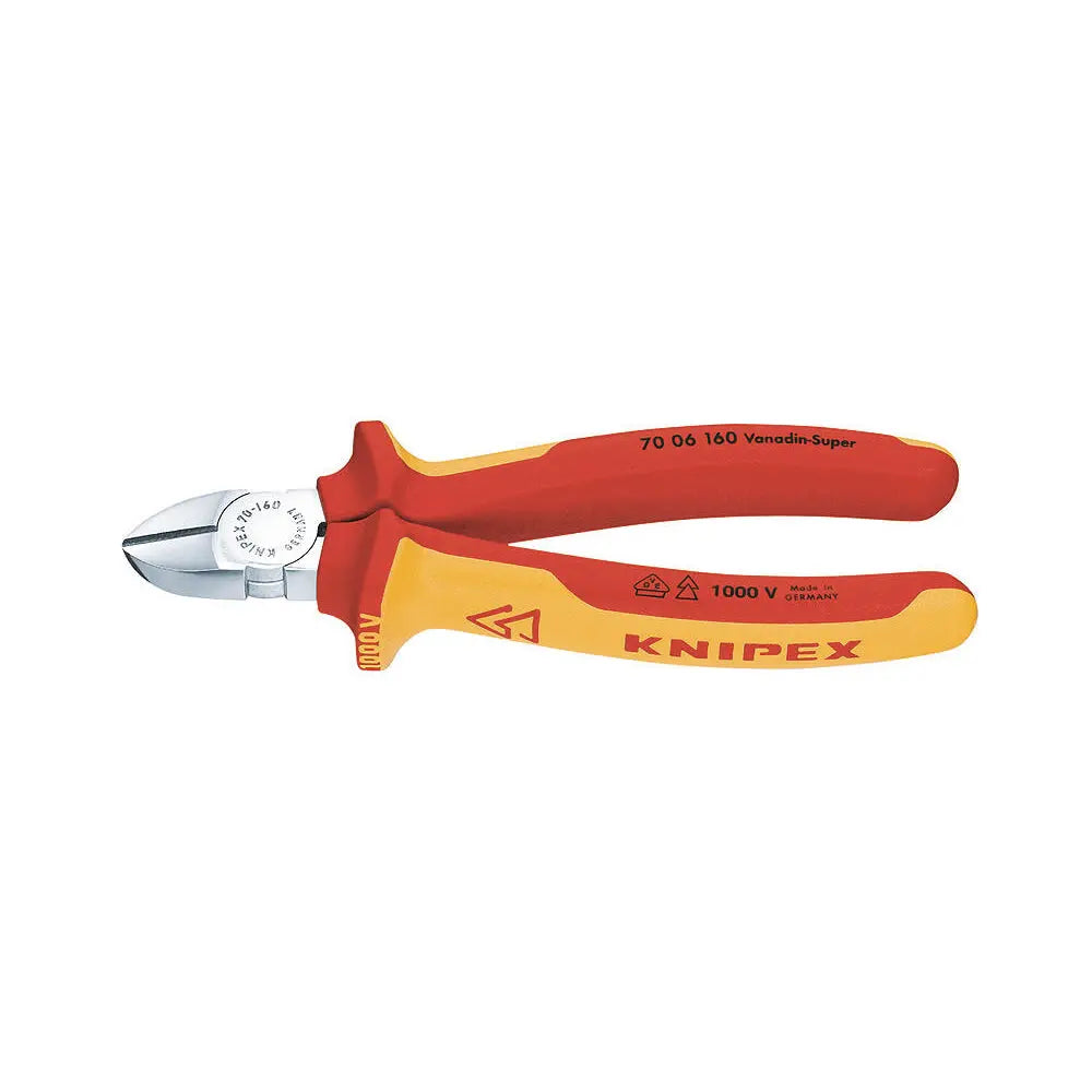 Knipex 70 06 160 Insulated VDE Diagonal Cutters With Multi-Component Grips 160mm Knipex