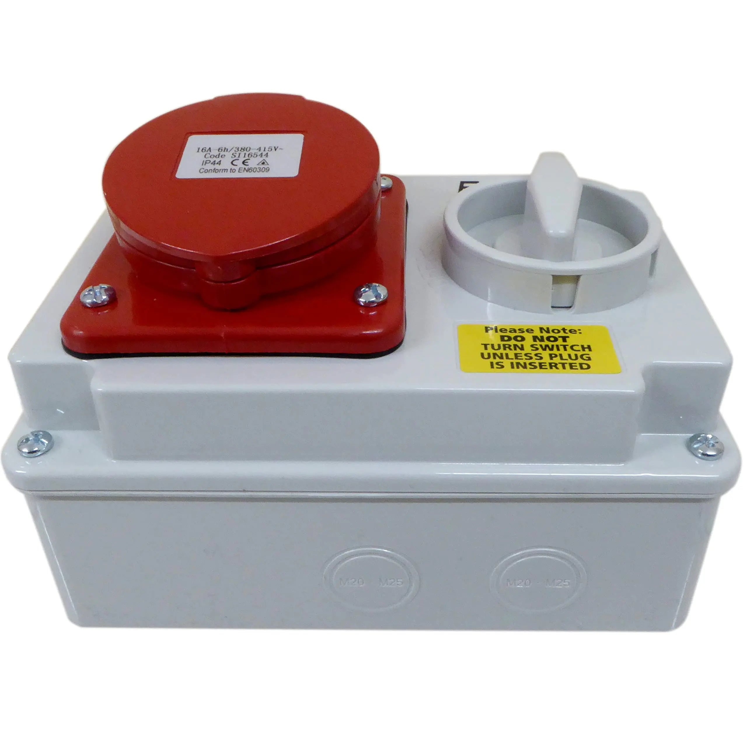 16 Amp 5 Pin Interlock Socket Switch 380V - 415V 3P+N+E Weatherproof IP44 SI16544 ESR