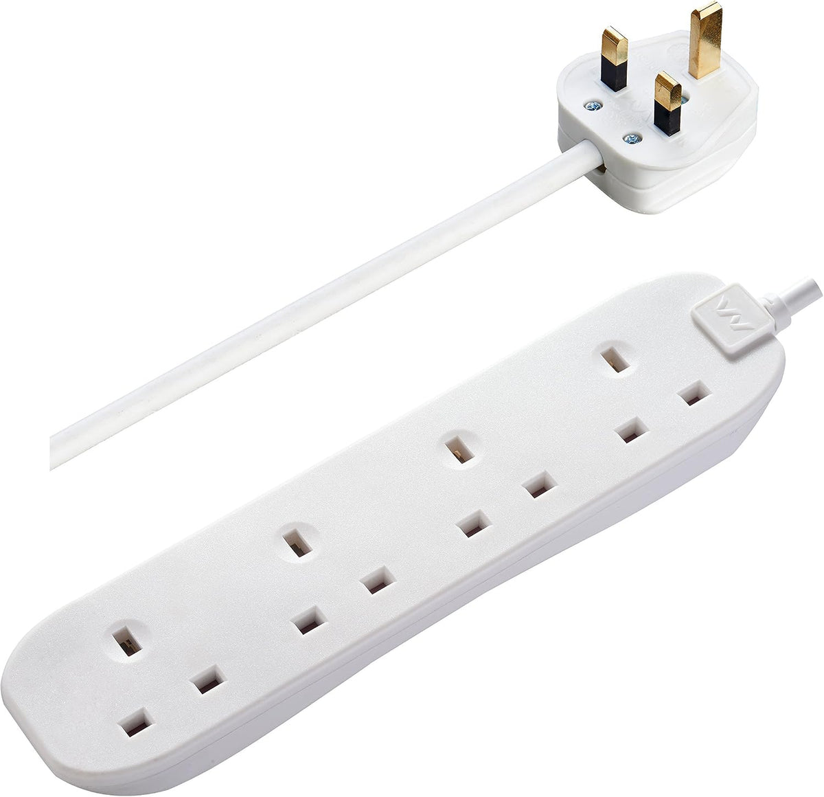 Masterplug BFG5N 5m Four-Socket Extension Leads White 2 Pack