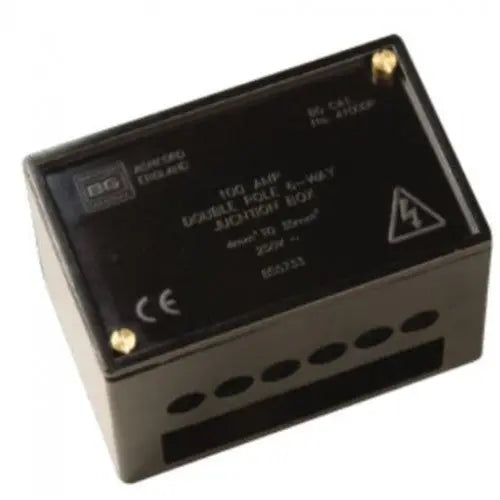 BG Double Pole Junction Box in Black Insulated 100amp - 4100DP BG (British General)