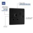 BG Nexus Metal Matt Black Single Socket 1 Gang 13A Double Pole Switched Socket - NFB21B BG Nexus