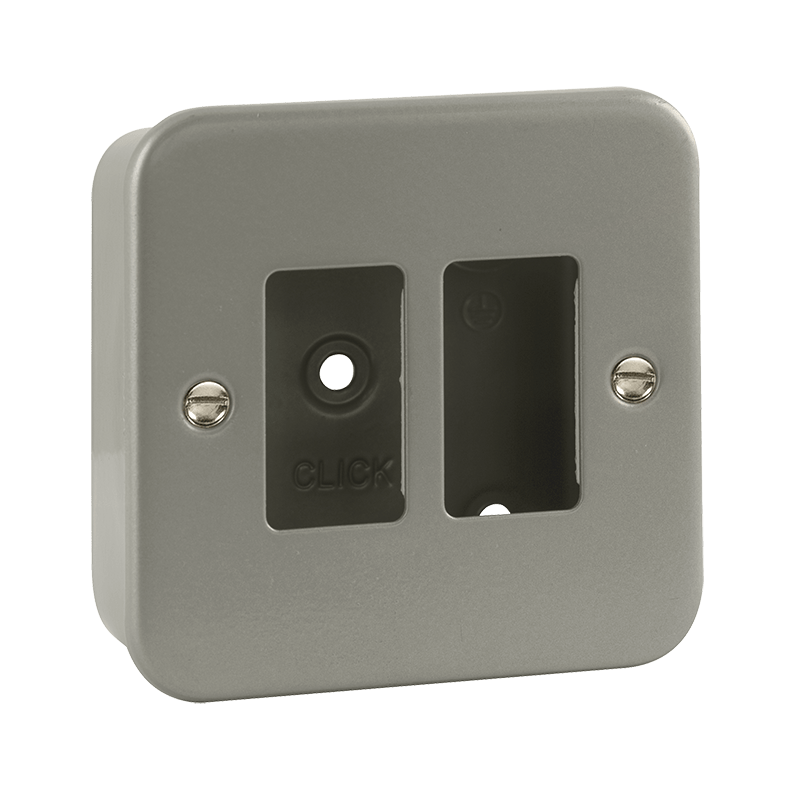 Click GridPro 2 Gang GridPro Frontplate & Back Box – CL20402