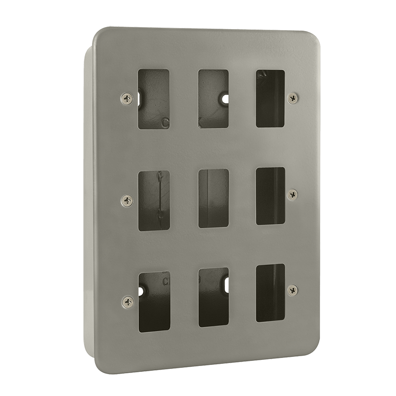 Click GridPro 9 Gang GridPro Frontplate & Back Box – CL20509