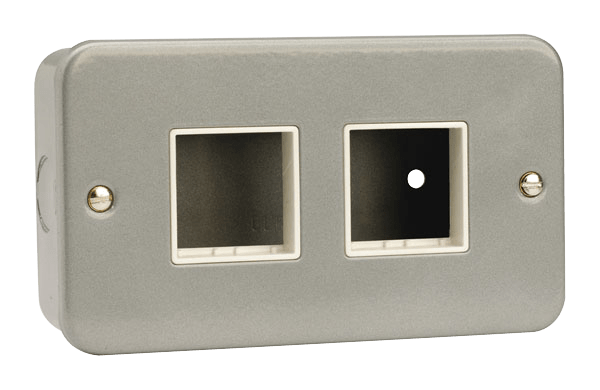 Click MiniGrid 2 Gang Switch Plate - 2+2 Aperture – CL404