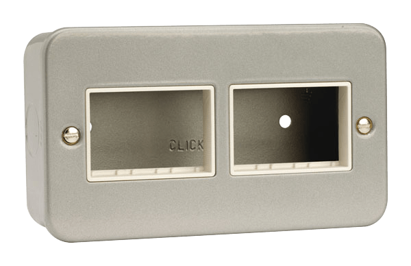 Click MiniGrid 2 Gang Switch Plate - 3+3 Aperture – CL406
