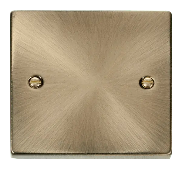 Click Deco Antique Brass 1 Gang Blank Plate – VPAB060