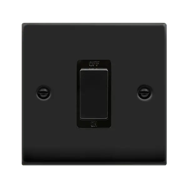 Click Deco Matt Black INGOT 1G 45A DP SWITCH BK with Black Insert – VPMB500BK
