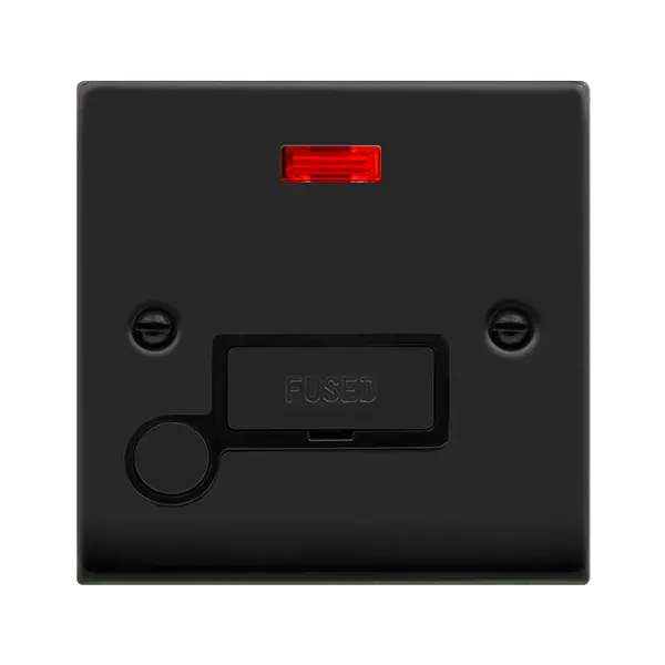 Click Deco Matt Black INGOT 13A SPUR+F O+N with Black Insert – VPMB553BK