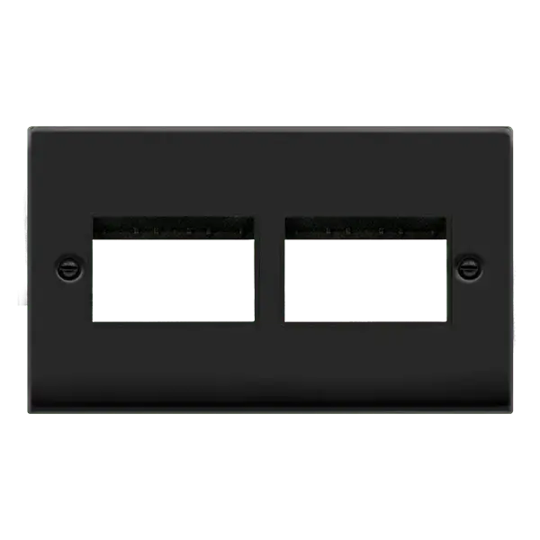 Click Deco Matt Black 2G PLATE(3+3)SW APER with Black Insert – VPMB406BK