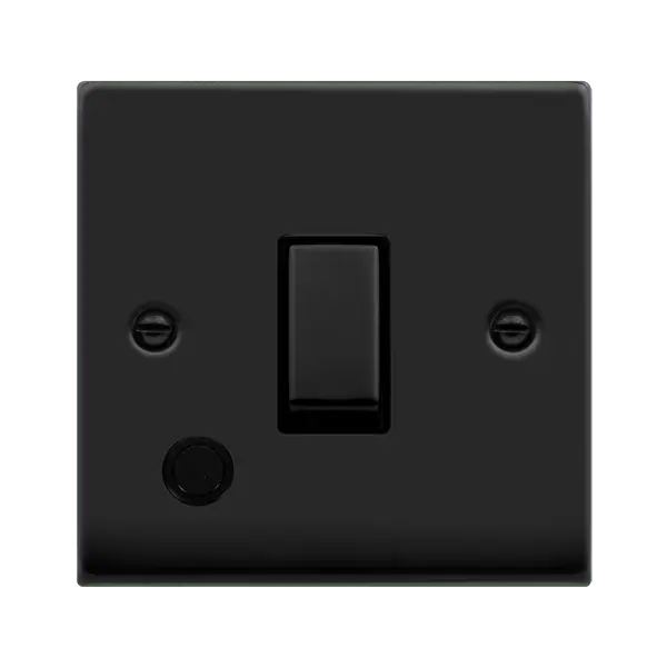 Click Deco Matt Black 20A 1G INGOT SW+F O with Black Insert – VPMB522BK