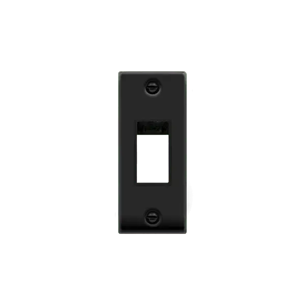 Click Deco Matt Black MB SINGLE ARCHITRAVE PLATE & APERTURE BK with Black Insert – VPMB471BK