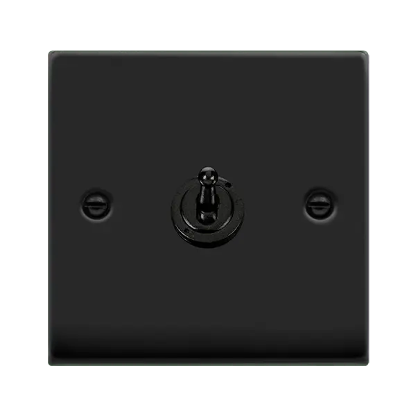 Click Deco Matt Black VP MATT BLACK 10AX 1 Gang 2WAY TOGGLE SWITC – VPMB421