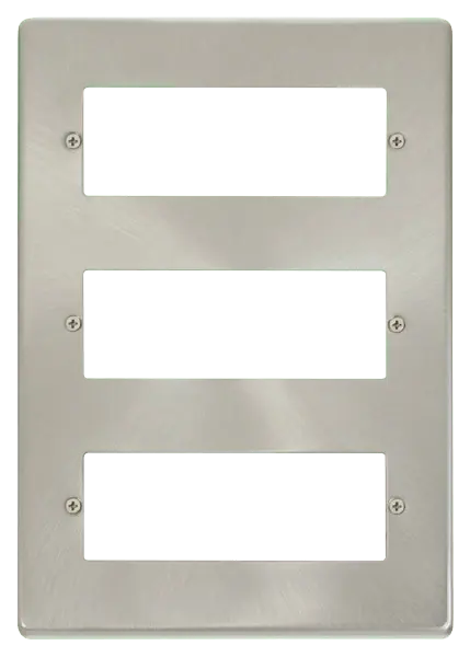 Click Deco Satin Chrome 18 Minigrid Module Plate - Satin Chrome – VPSC518