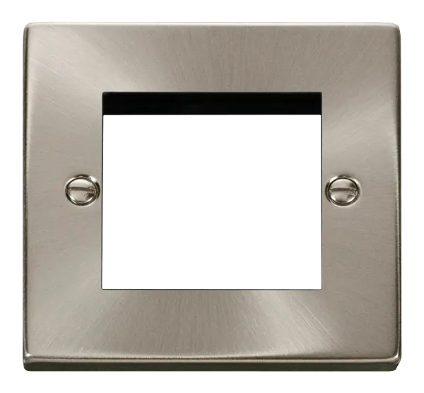 Click Deco Satin Chrome Single Plate (Twin Media Module Aperture) – VPSC311