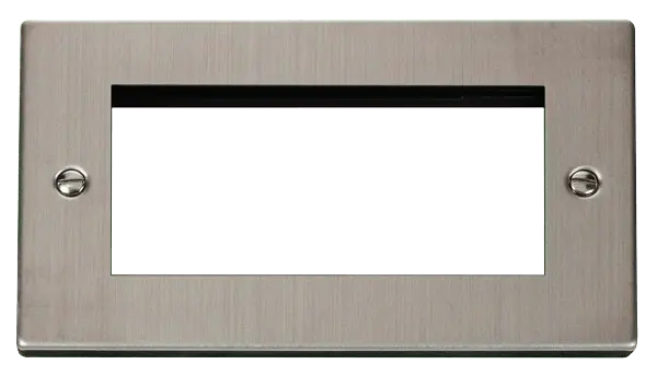 Click Deco Stainless Steel Double Plate (Quad Media Module Aperture) – VPSS312