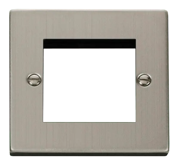 Click Deco Stainless Steel Single Plate (Twin Media Module Aperture) – VPSS311