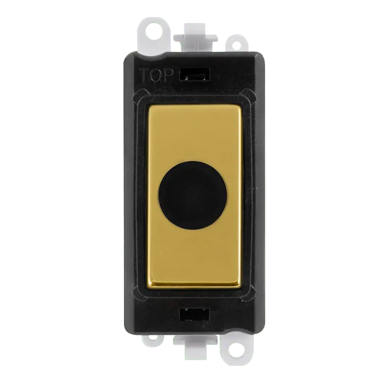Click GridPro 20A Flex Outlet Module - Black - Polished Brass – GM2017BKBR