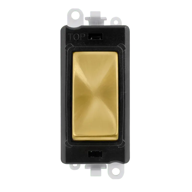 Click GridPro 20AX 2 Way Switch Module - Black - Satin Brass – GM2002BKSB