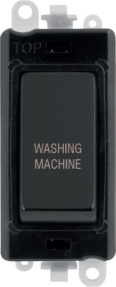 Click GridPro 20AX Double Pole Switch Module - Black - Matt Black - Washing Machine – GM2018BKMB-WM