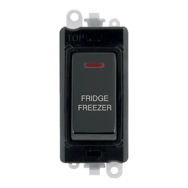 Click GridPro 20AX Double Pole Switch With LED Module - Black - Black Nickel - Fridge Freezer – GM2218BKBN-FF