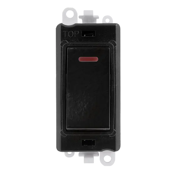 Click GridPro 20AX Double Pole Switch With LED Module - Black – GM2218BK