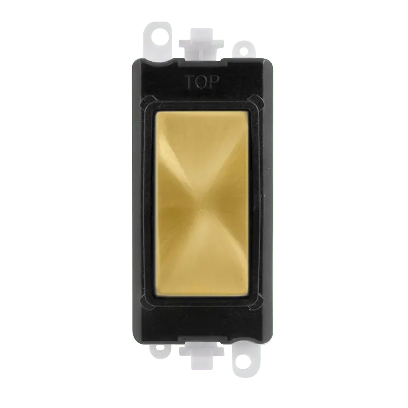 Click GridPro Blank Module - Black - Satin Brass – GM2008BKSB