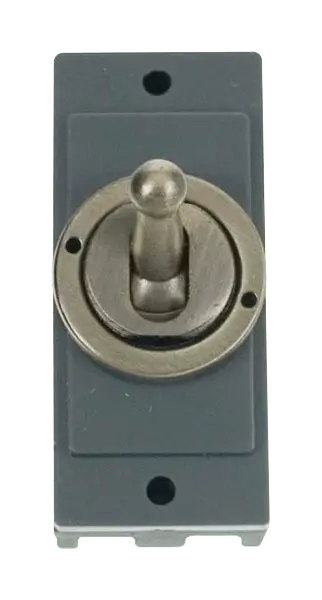 Click MiniGrid 10AX 2 Way Toggle Switch Module - Antique Brass – MD9102AB