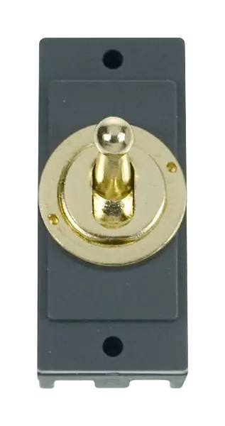 Click MiniGrid 10AX 2 Way Toggle Switch Module - Brass – MD9102BR