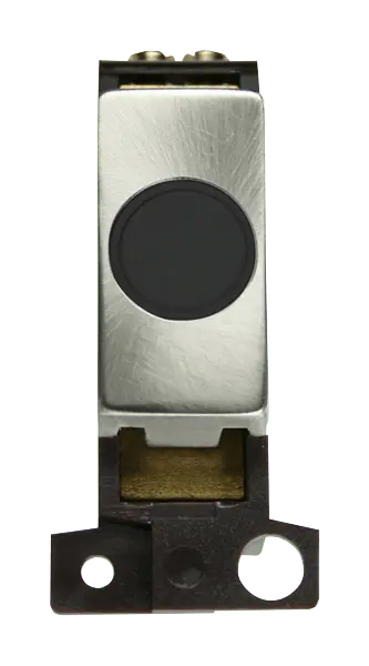 Click MiniGrid 20A Ingot Flex Outlet Module - Black- Brushed Stainless Steel – MD017BKBS