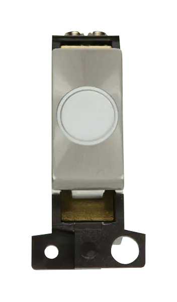 Click MiniGrid 20A Ingot Flex Outlet Module - White- Brushed Stainless Steel – MD017WHBS