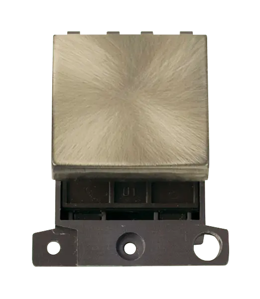 Click MiniGrid 32A DP Ingot Switch Module - Antique Brass – MD032AB