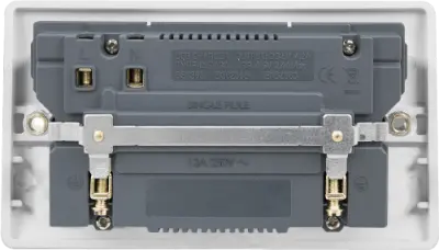Click Mode 13A Double Switched Socket with USB-C & USB-A Charger 4.2A White - CMA786 Click Mode