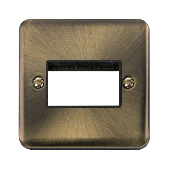 Click MiniGrid 1 Gang MiniGrid Unfurnished Plate - 3 Apertures – DPAB403BK