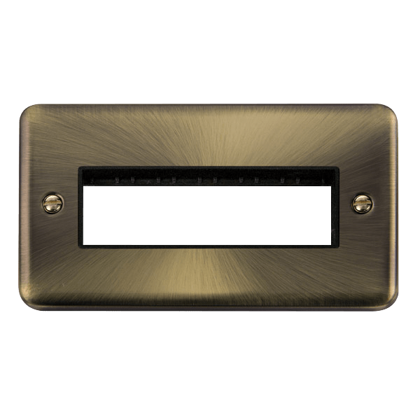 Click MiniGrid 2 Gang MiniGrid Unfurnished Plate - 6 In-Line Apertures – DPAB426BK
