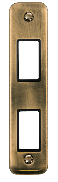Click MiniGrid 2 Gang MiniGrid Unfurnished Architrave Plate - 2 Apertures – DPAB472BK