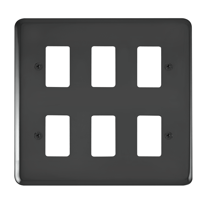 Click GridPro 6 Gang GridPro Frontplate - Black Nickel – DPBN20506
