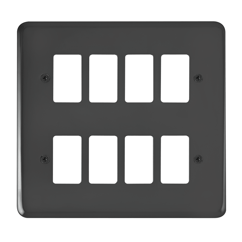 Click GridPro 8 Gang GridPro Frontplate - Black Nickel – DPBN20508