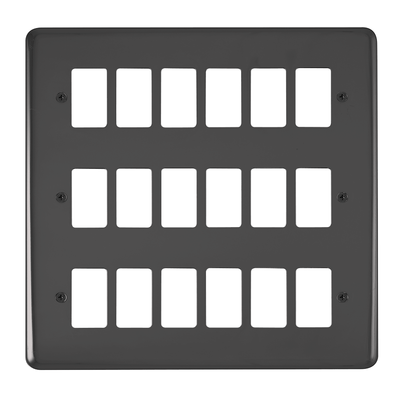 Click GridPro 18 Gang GridPro Frontplate - Black Nickel – DPBN20518