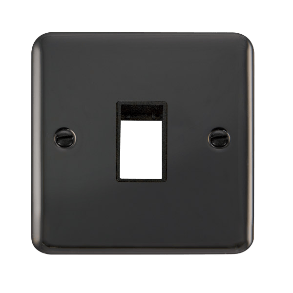 Click MiniGrid 1 Gang MiniGrid Unfurnished Plate - 1 Aperture – DPBN401BK