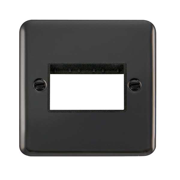 Click MiniGrid 1 Gang MiniGrid Unfurnished Plate - 3 Apertures – DPBN403BK