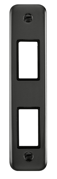 Click MiniGrid 2 Gang MiniGrid Unfurnished Architrave Plate - 2 Apertures – DPBN472BK